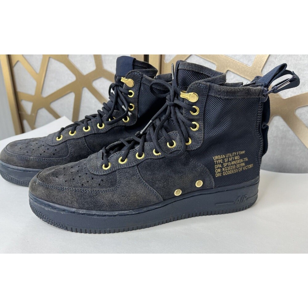 Nike SF Air Force 1 Mid Obsidian 917753-400 low Top Board Shoes Men 10 Sneaker